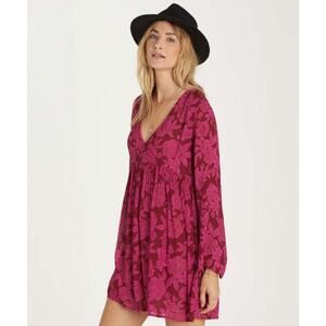 Billabong  Take Today Baby Doll long sleeve dress